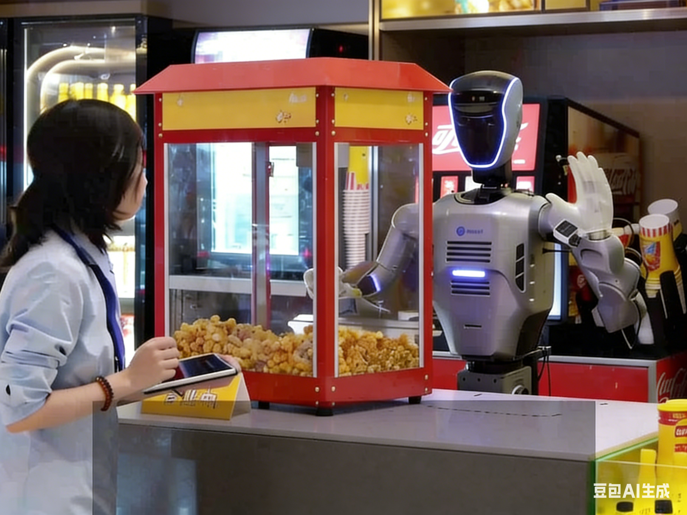 一天狂卖千杯爆米花！深圳影院的机器人火了